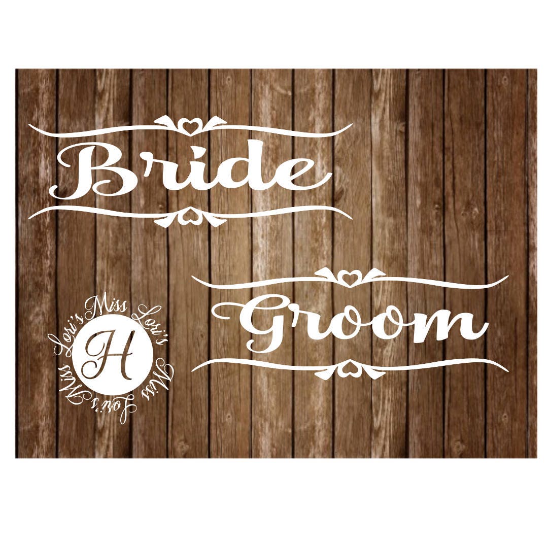 Download Bride Groom signs SVG DFX Cut file Cricut wedding svg ...