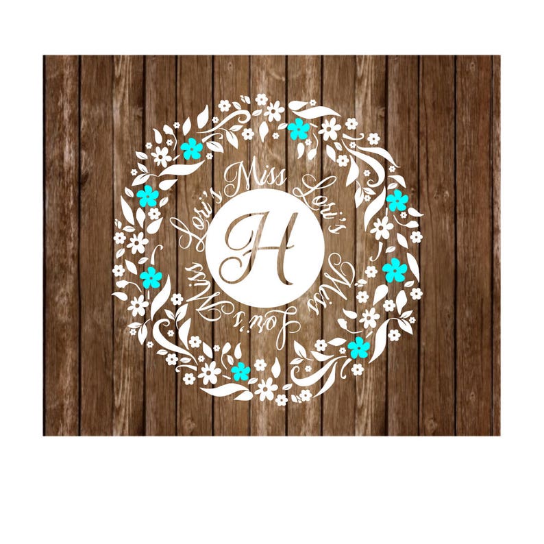 Free Free 268 Monogram Flower Wreath Svg SVG PNG EPS DXF File