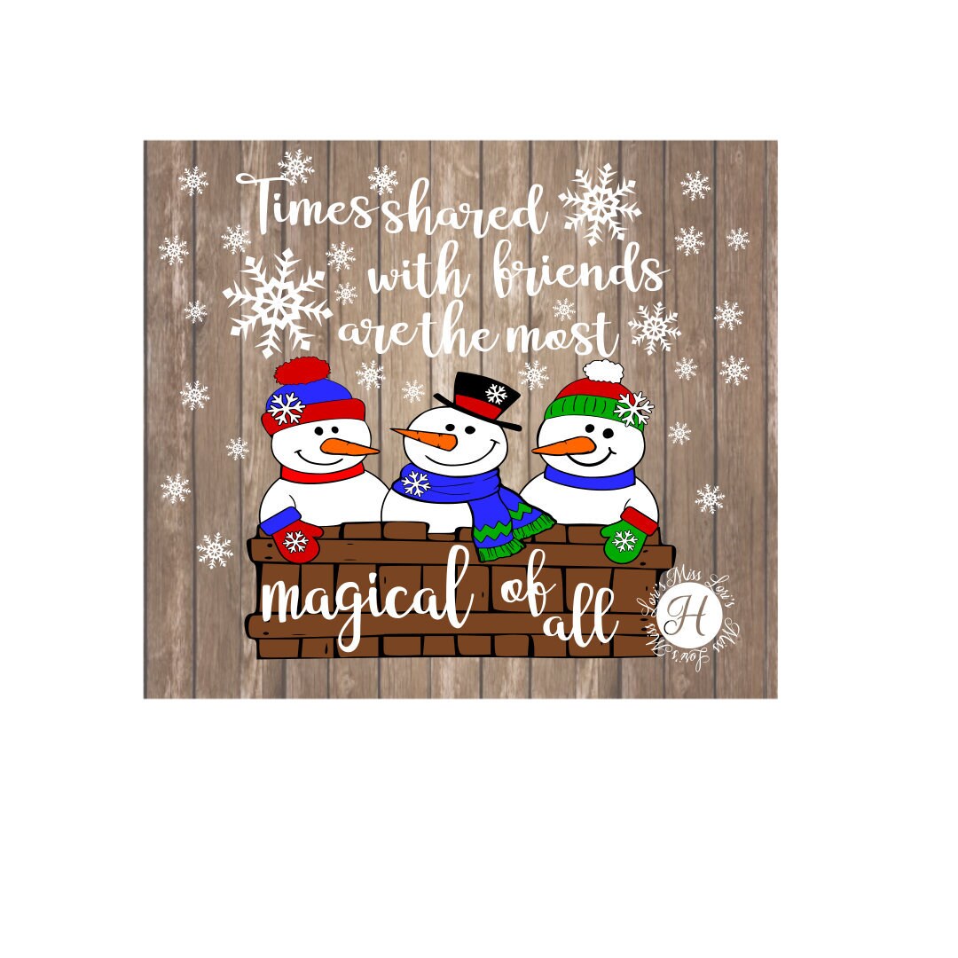 Download Time shared with Friends snowmen Christmas SVG DFX ...