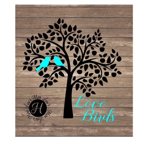 Download Love birds and tree Guest book tree SVG DFX PNG eps Love ...