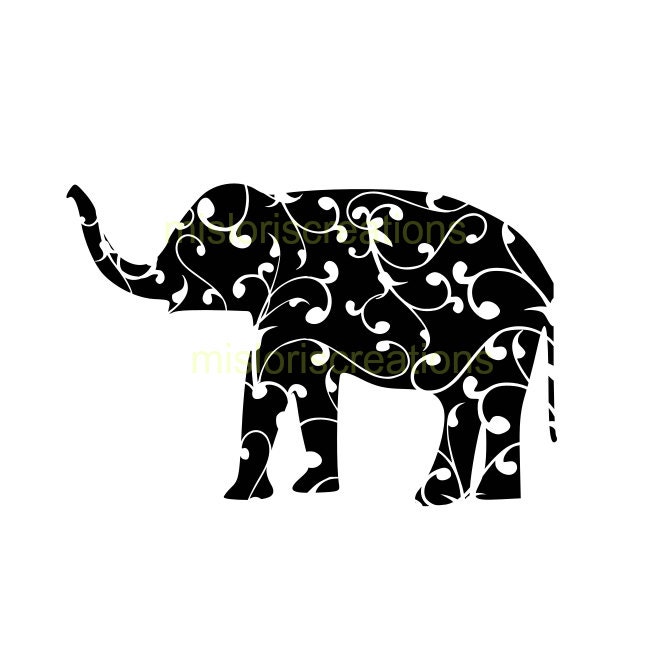 Download Elephant filigree SVG cricut cameo elephant svg animal svg | Etsy