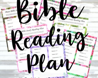 Plan de lectura de la Biblia, 30 hojas de trabajo de estudio bíblico, imprimible, devocional diario, diario de las Escrituras, regalo para ella, regalo religioso, Jesús