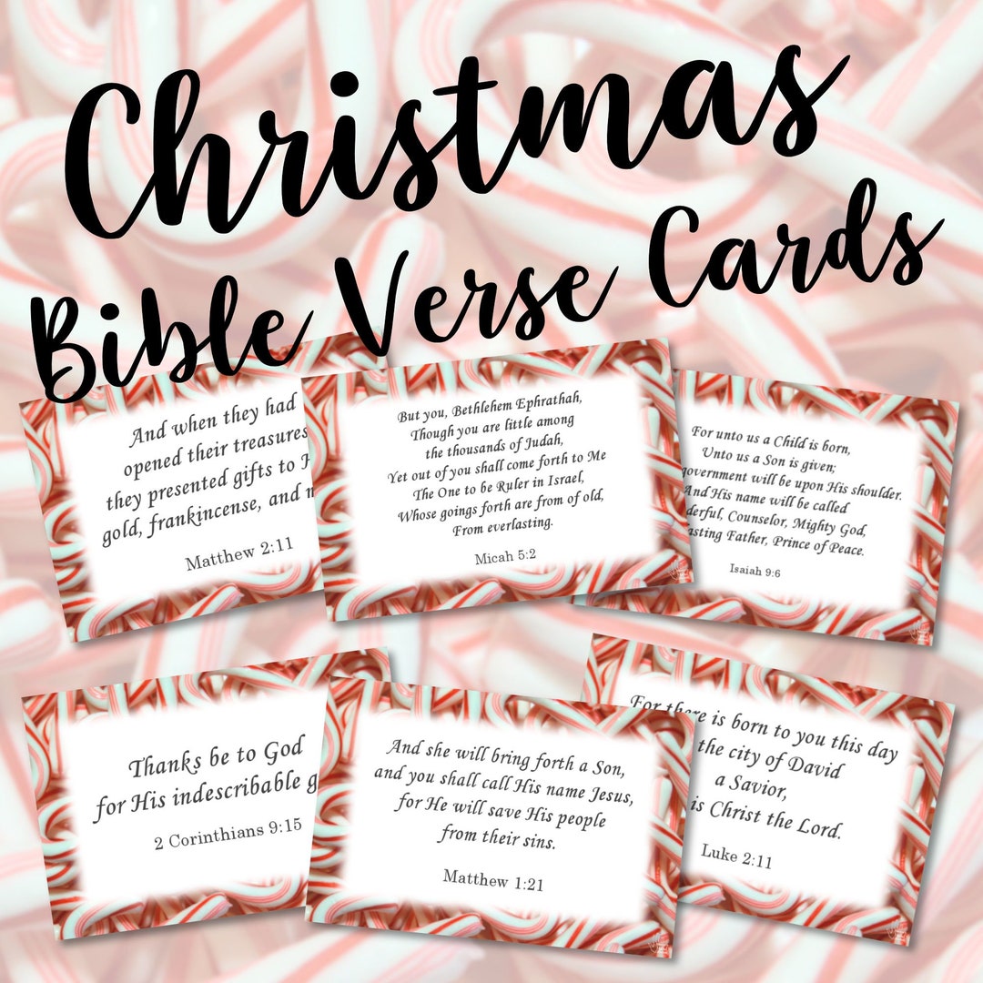 Christmas Bible Verse Cards, Scripture Cards for Women, Christian ...