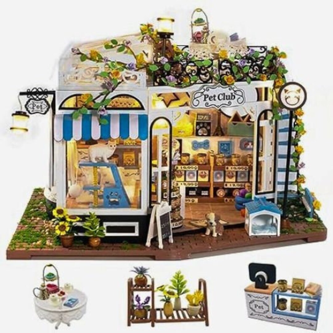 DIY Dollhouse Pet Store Diorama Roombox Miniature Book Nook Etsy