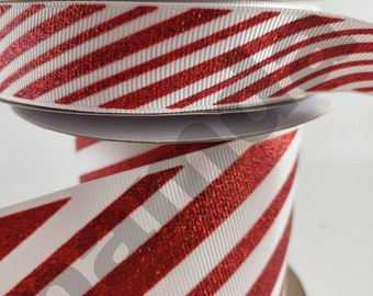 Weihnachten/ Streifen/Xmas/Band/3 Zoll/Haarschleifen/usdr/Zuckerstange/Glitzerstreifen