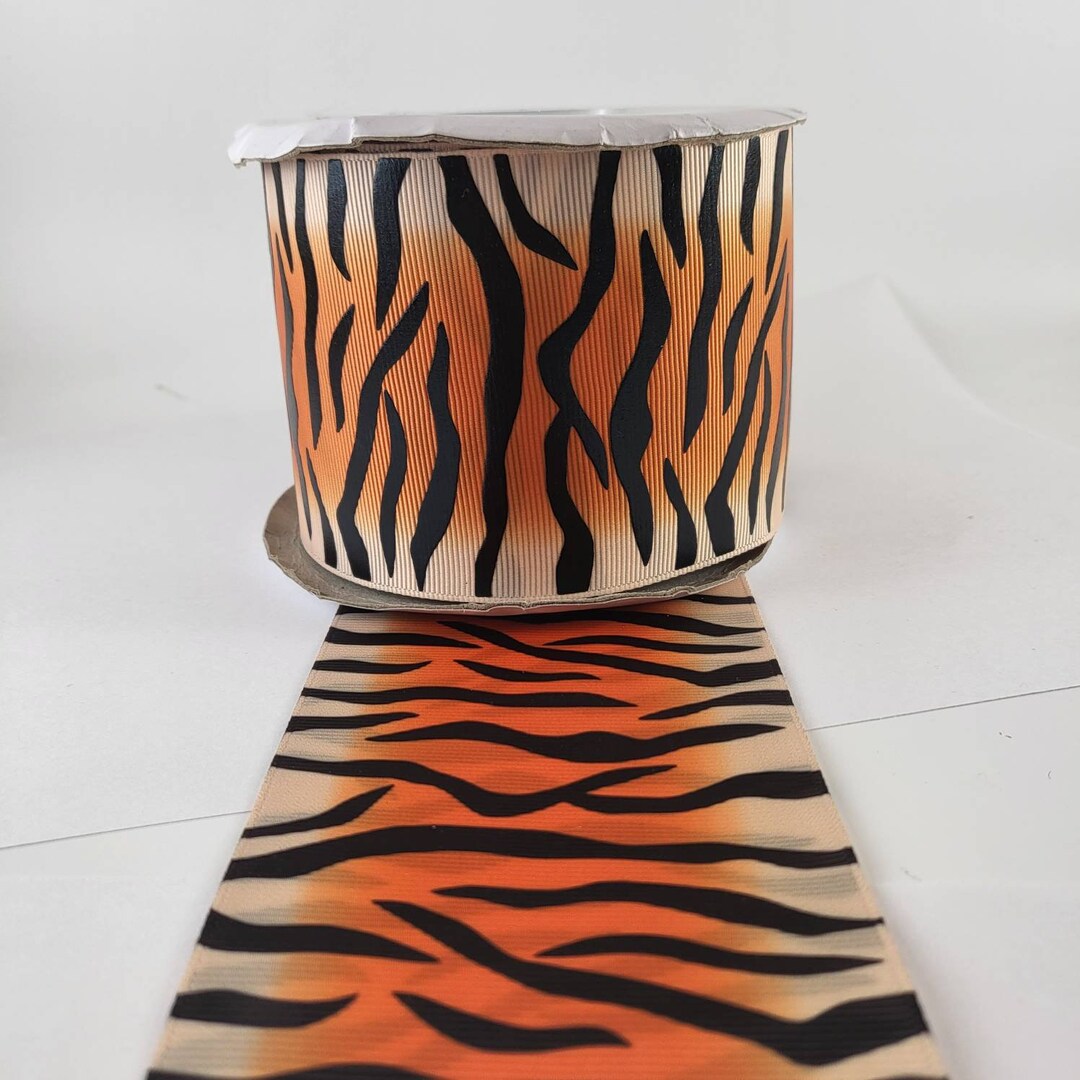 Tiger Stripe Ribbon / 3 Inch / Hair Bows/ Usdr/ribbon - Etsy