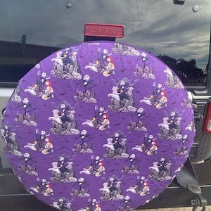 Halloween Tire Cover: Made-to-Order Jack & Sally Design