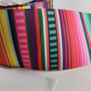 Mexican Serape ribbon / 3 inch / hair bows/ usdr/ zarape/ serape