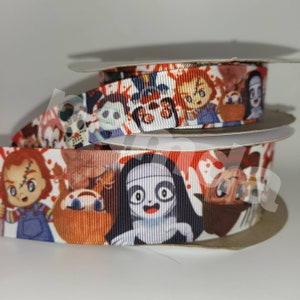 Killer Characters/halloween/scary/horror/ ribbon / 3 inch / hair bows/ usdr