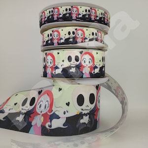 Meant to Be/ Jack inspired/ halloween/christmas/ ribbon / 3 inch/ usdr/ BY THE YARD