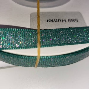 Glitter ribbon/glitter ribbon/ ribbon / 3/8 inch / hair bows/ 3/8 inch wide soft glitter/sparkle