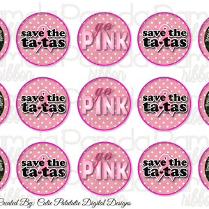 save the tatas/ breast cancer awareness/ pink ribbon/digital/ instant download