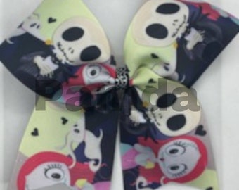 Halloween/jack/sally/ ghost dog/cheer bow/boutique bow/