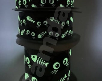 Glow in the dark/cats/ Halloween/ombre/ ribbon / 3 inch / hair bows/ usdr