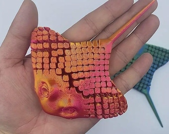 Sting ray /3d Printed/sensory/figures/color shifting/ decompression toys/moveable