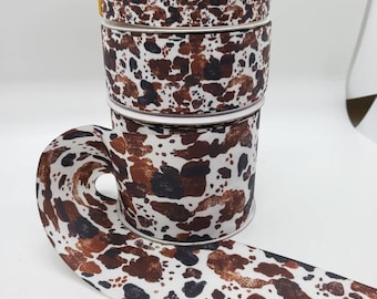 Cow Print Ribbon: Western Style 3 Inch Hair Bow Ribbon