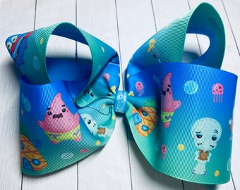 Under the sea/ sponge bob/ pineapple / cheer bow/ boutique bow/