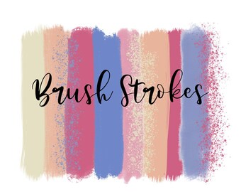 Brush Strokes, brush strokes clipart, paint strokes, png watercolor brush, watercolor elements, acrylic paint