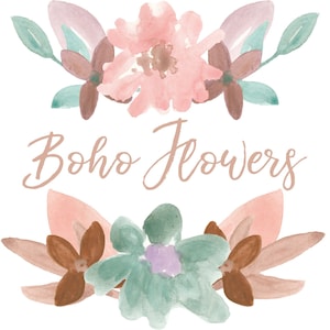 Boho Blumen Clipart, Boho Blumen, Blumenstrauß, Aquarell Boho Blumen, Blumen Dekoration, Boho Blumen png, Boho Blumen Kunst.