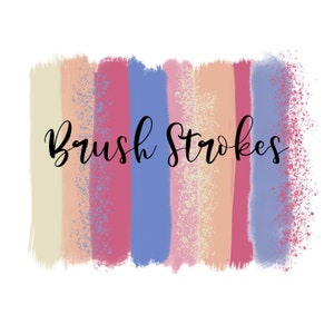 Brush Strokes, brush strokes clipart, paint strokes, png watercolor brush, watercolor elements, acrylic paint