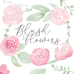 Fiori rosa, acquerello clipart, diesgni floreali, matrimonio, grafica rosa, foglie, primavera, decorazione invito, uso commerciale