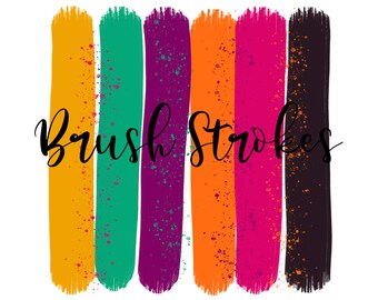 Brush Strokes, brush strokes clipart, fall brush strokes, paint strokes, png watercolor brush, watercolor elements, acrylic paint