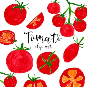 Pomodoro clip art, pomodoro rosso, pomodoro acquerello, verdura clipart, centrifugato di pomodoro, pomodoro per la pizza, condimento, cucina