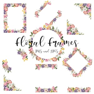 Frames, floral frames, summer flowers, pink flowers, borders, geometry, wedding, aqcuerello frame, flower crown, PNG frame