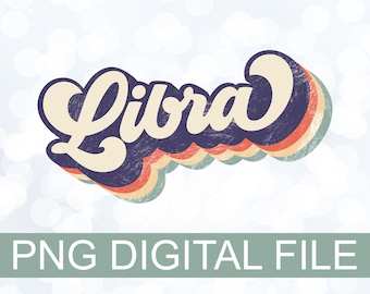 Zodiac sign, Libra png, Horoscope, Astrology, sublimation design, Libra Zodiac sign, Libra Retro, commercial use