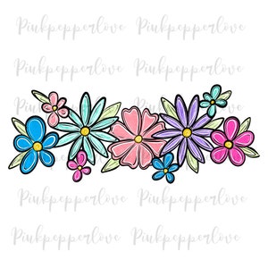 Floral Frame, Floral Design, floral label, digital frame, Flowers clipart, Floral Graphics, Spring, commercial use