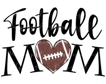 Futebol americano para mães png, esportes png, jogo em equipe, sublimação de futebol americano, bola png, coração png, impressão png, uso comercial