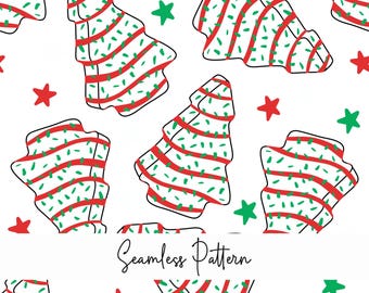 Christmas tree Cake Seamless pattern, White Christmas cakes, Christmas Dessert, Christmas scrapbooking, Christmas sweets png