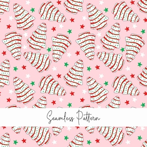 Weihnachtsbaumkuchen nahtloses Muster, Weihnachtskuchen, Weihnachtsdessert, Weihnachts-Scrapbooking, Weihnachtssüßigkeiten png, kleine Größe