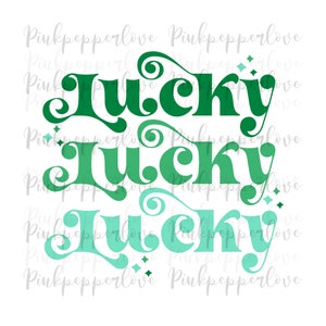 Lucky png, St. Patrick&#39;s Day, Shamrock, Four-leaf clover, Lucky charm, Sublimation png