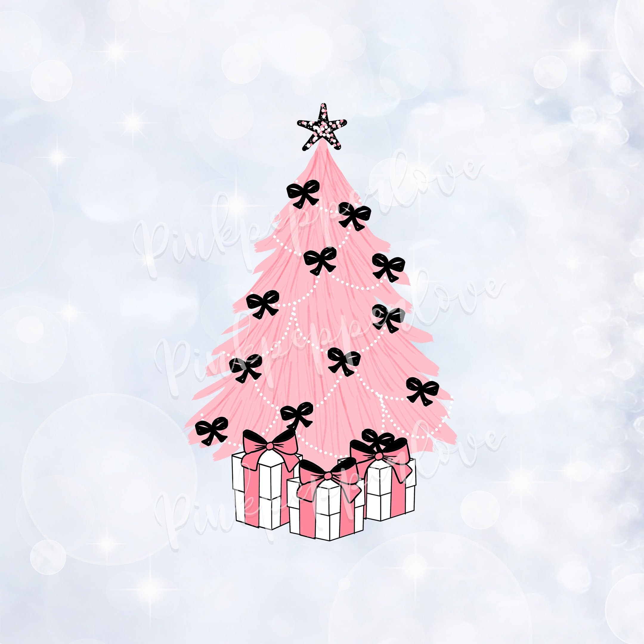 Carta da regalo natalizia Alce Albero di Natale Fiocco di neve