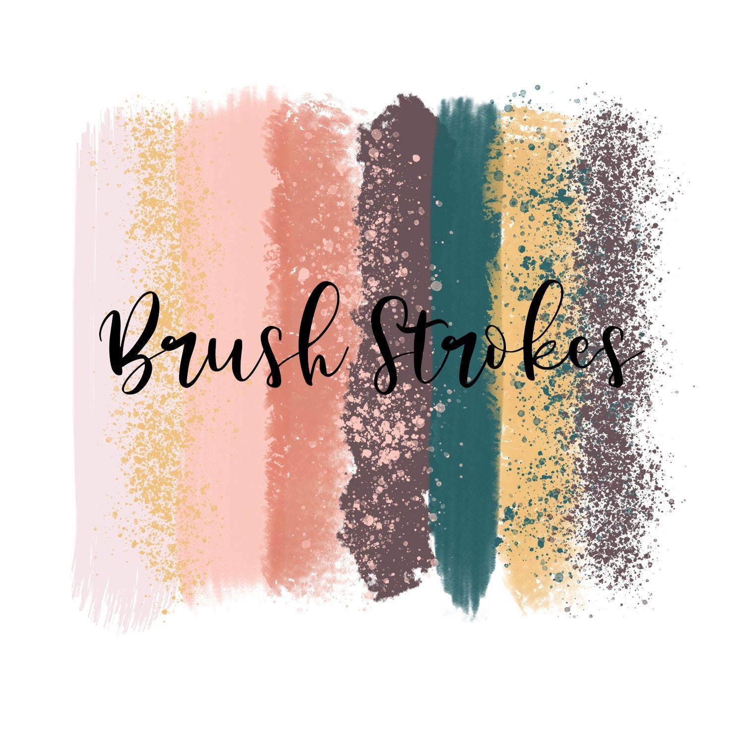 Brush Strokes Brush Strokes Clipart Paint Strokes Png Etsy