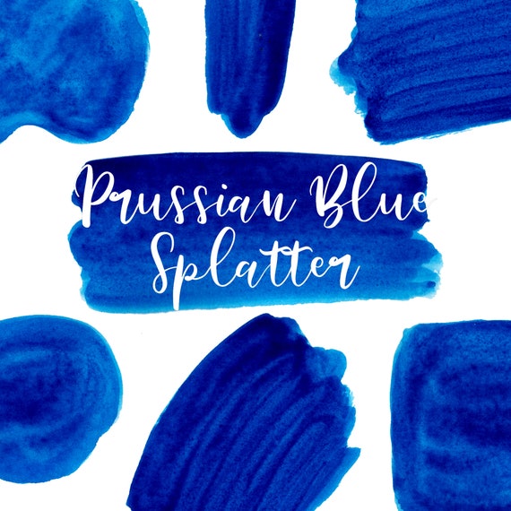 Dark Blue Splatters Clipart 4 Watercolor Splash Clipart Etsy