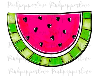 Watermelon png, Sublimation Watermelon, Summer png, Fruit png, Watermelon Graphics, Tropical, hand drawn, digital file, commercial use