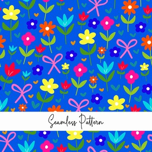 Fiore modello senza cuciture, modello senza cuciture nastro, sfondo carta digitale stampabile fiori, file senza cuciture fiori