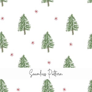 Seamless pattern for Christmas trees, repeated seamless pattern for Christmas trees for Fabric, Christmas scrapbooking, commercial use