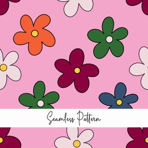 Fiori modello senza cuciture, carta digitale fiori Retro, Borgogna, scrapbooking, sfondo autunno, modello fiori, file senza cuciture autunno