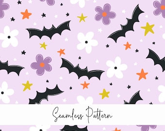 Bat seamless pattern, bats digital paper, scrapbooking, halloween background, Halloween seamless file