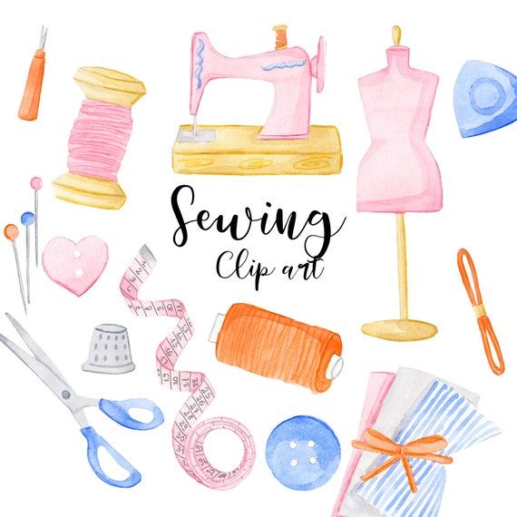 Sewing Clip Art, Sewing Accessories, Sewing Machine, Mannequin