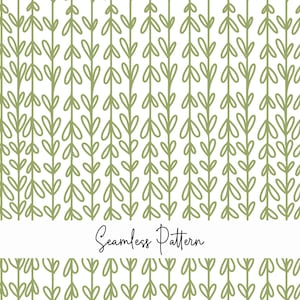 Modello floreale senza cuciture, Verde salvia modello, Strisce floreali, scrapbooking, Motivo retro, sfondo fiori, tessuto floreale