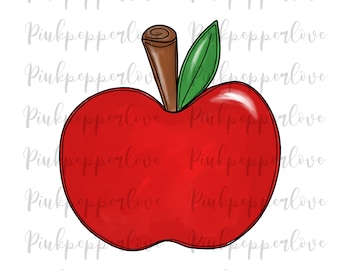 Apple png, red apple png, sublimation apple, school png, teacher png, apple clipart, kindergarten clipart, commercial use