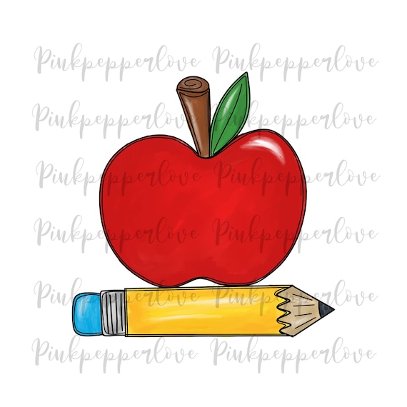 Matita scolastica png, Mela png, Ritorno a scuola png, Gomma azzurra, mela sublimazione, scuola png, insegnante png, mela clipart