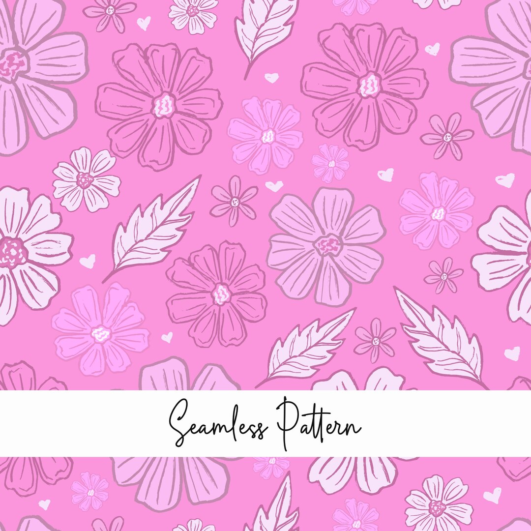Seamless Delicate Pink Floral Pattern for Spring and Summer, Paper With ...