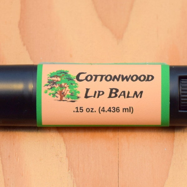 Cottonwood Lip Balm - Natural relief - .15 oz. Oval Tube - Wildcrafted Buds