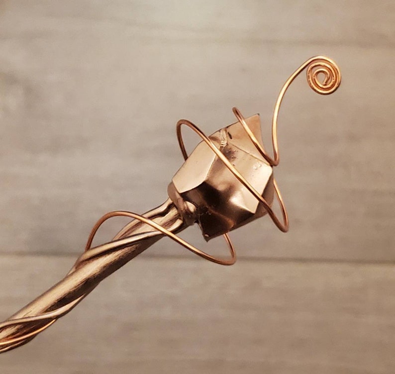 wedding wand metallic wand queen wand princess wand Rose gold metallic wand girl wand gemstone wand