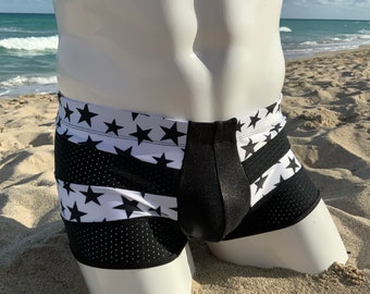 Men’s Stars and Athletic Mesh Trunk